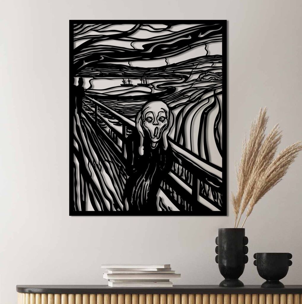 Wallity Zidna dekoracija Grido, 45x56cm, Crna