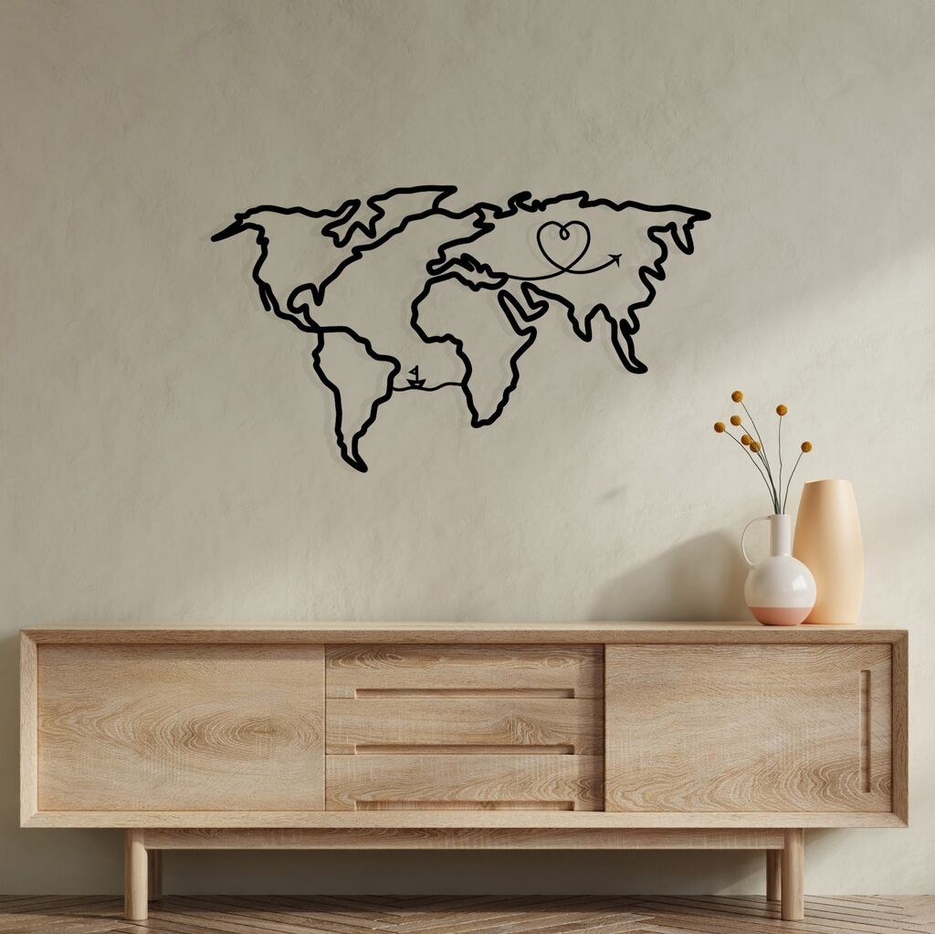 Wallity Zidna dekoracija Stella, 65x38cm, Crna