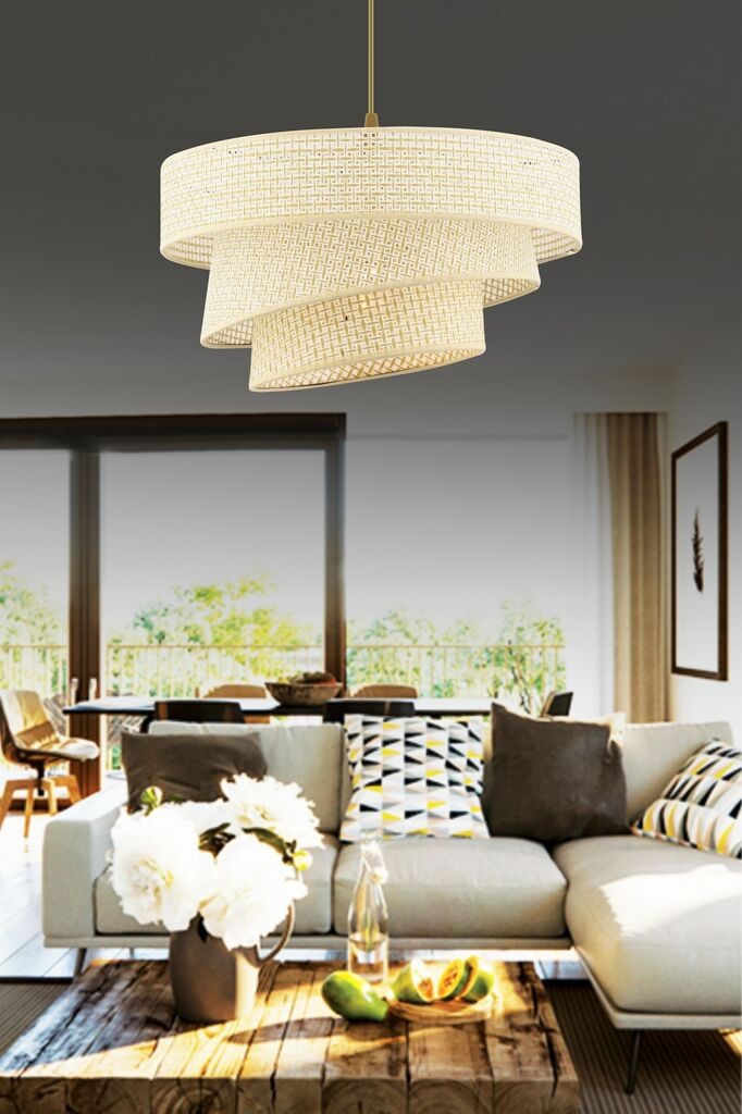 Opviq Luster Couper Hazeran, 40x40cm, krem