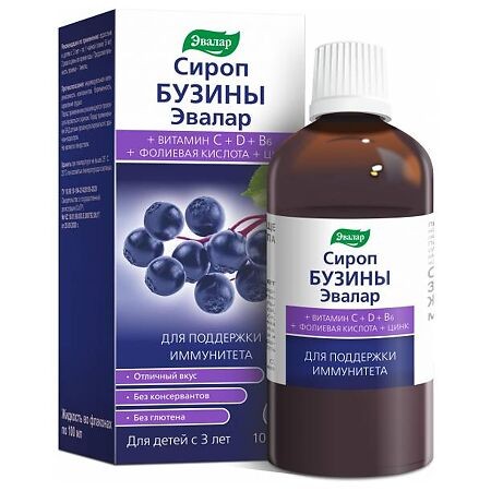 Evalar Sirup od bazge, 100 ml