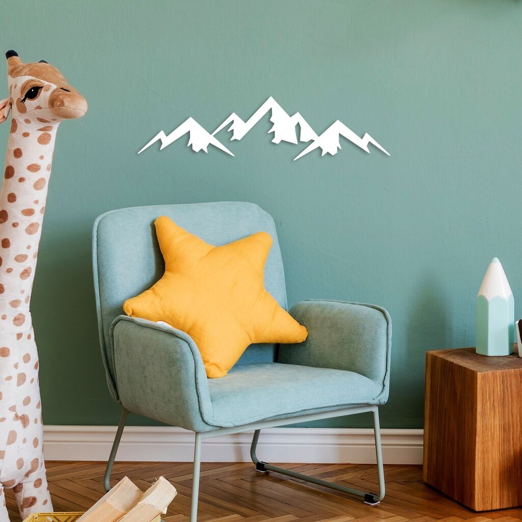 Wallity Zidna dekoracija Planina-8, 54x14cm, Bijela