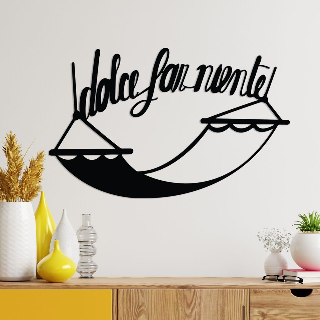 Wallity Zidna dekoracija Dolce Far Niente 5, 60x38cm, Crna