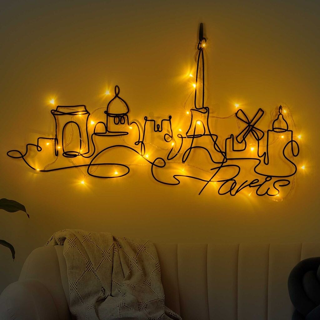 Wallity Zidna dekoracija Pariz 245, 69x120cm, Crna