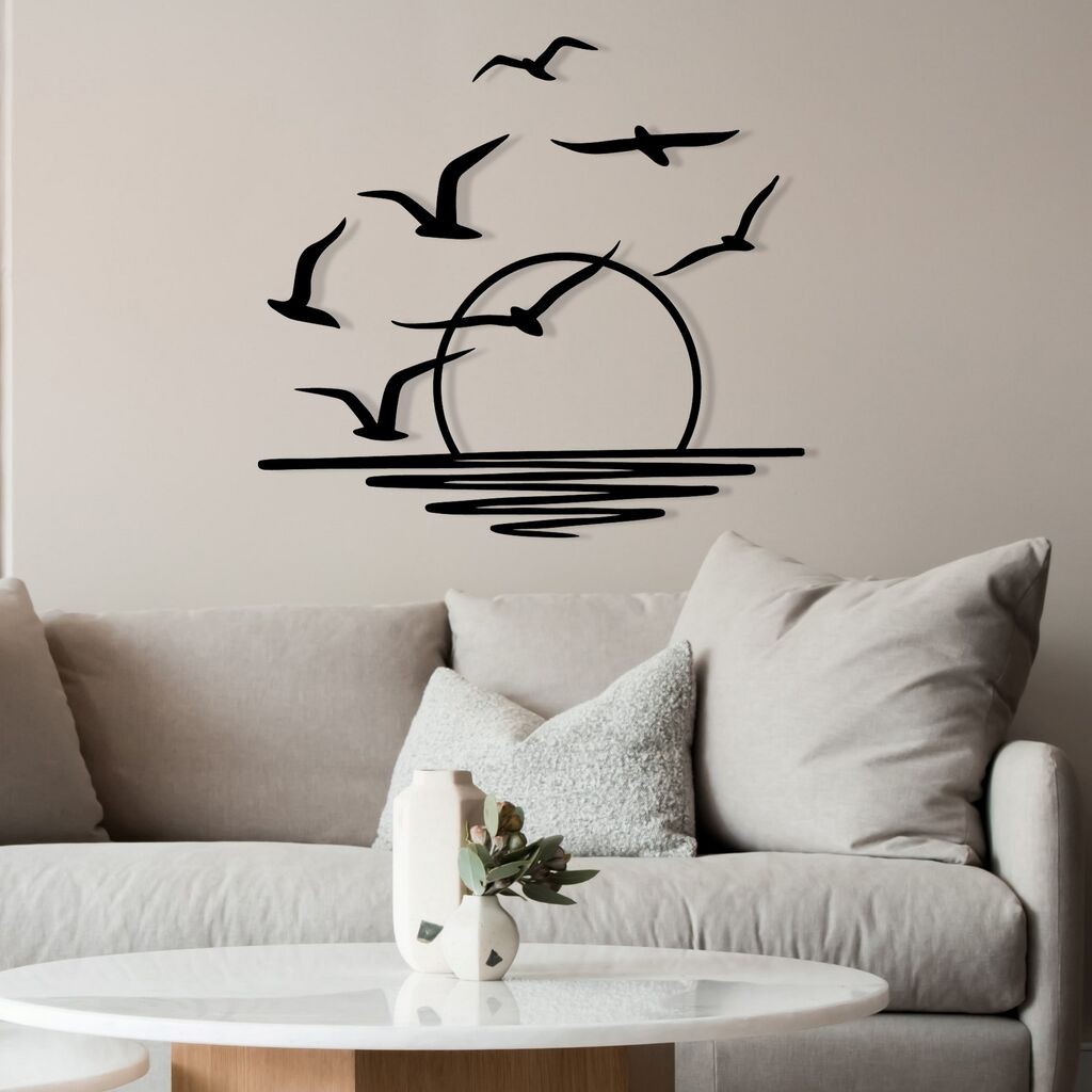 Wallity Zidna dekoracija Spiaggia, 115x49cm, Crna