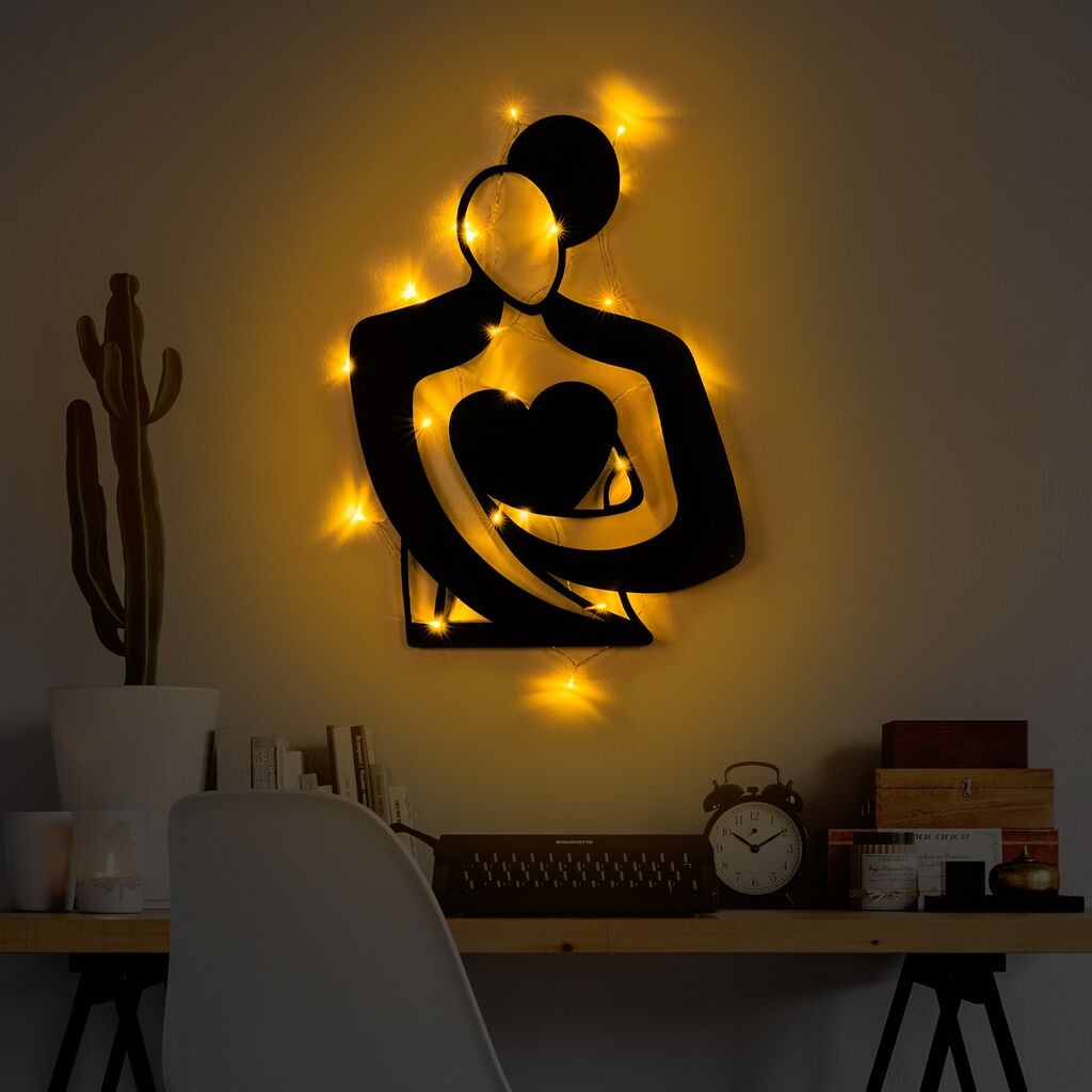 Wallity Zidna dekoracija Hug 117, 70x52cm, Crna