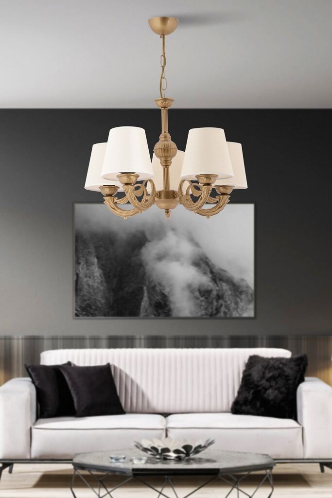 Opviq luster Fiona, 15x10x13cm, IP20, zlatno-krem boja