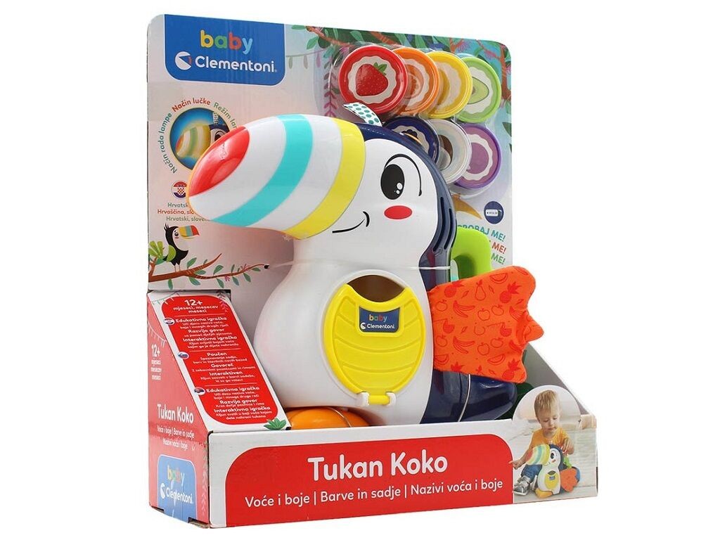 Clementoni Igračka tukan, sa voćem i bojama