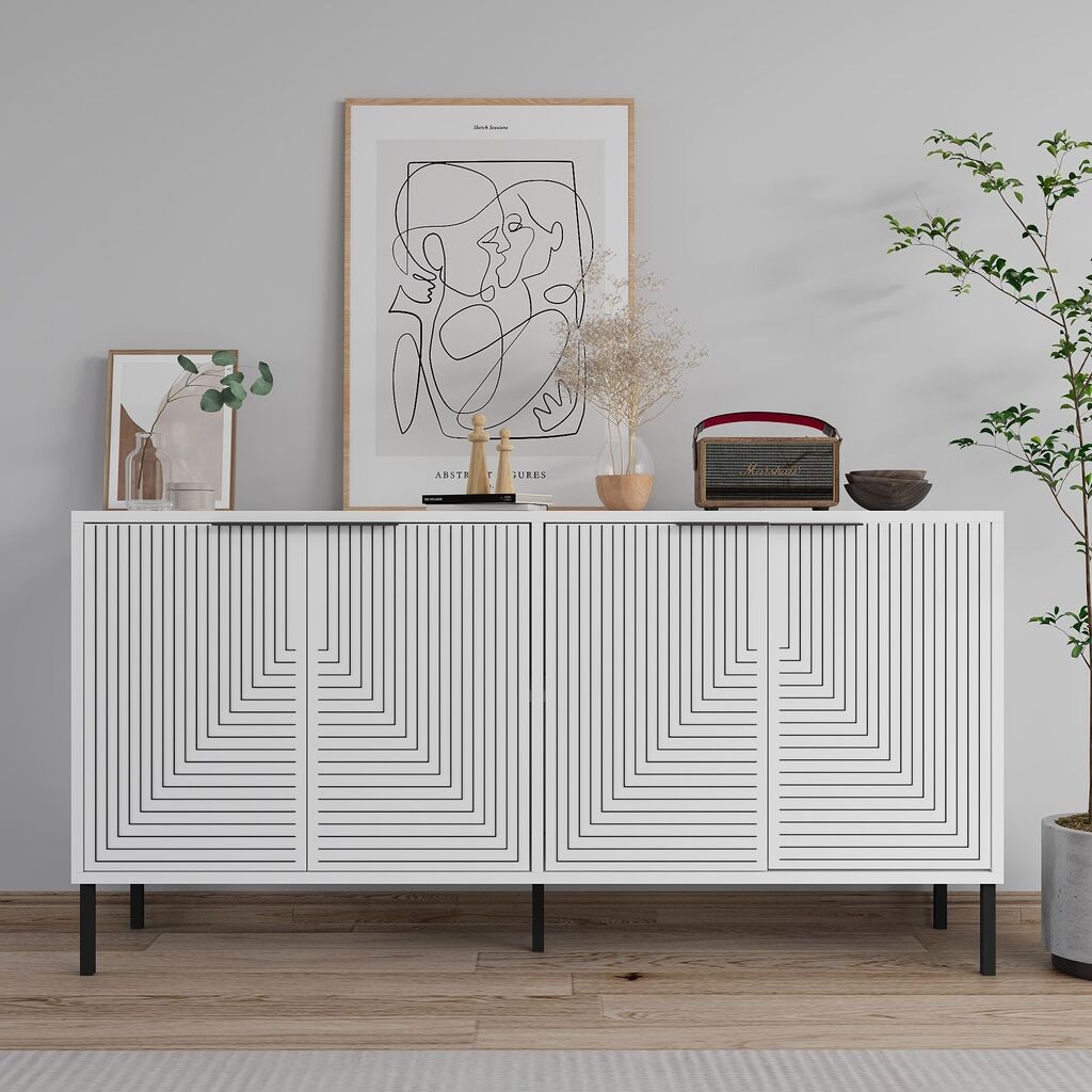 Hanah Home Konzolni stolić Lurea, 150x75x36 cm, Bijela