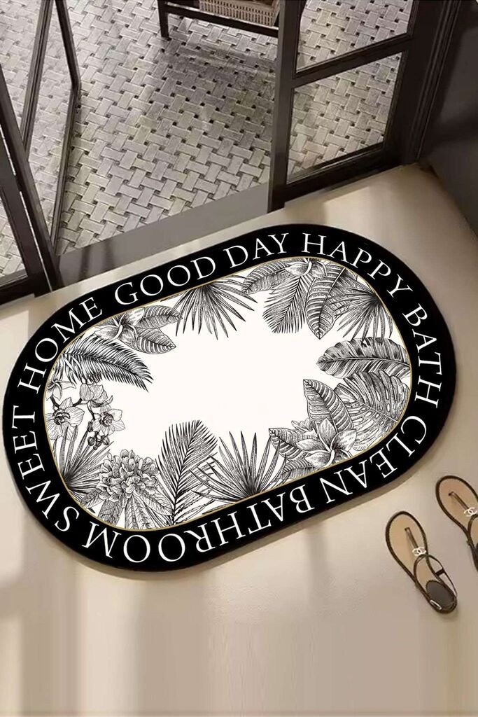 Prostirka za kupatilo L'essentiel Maison Carriera, 60x100 cm, Crna i bijela