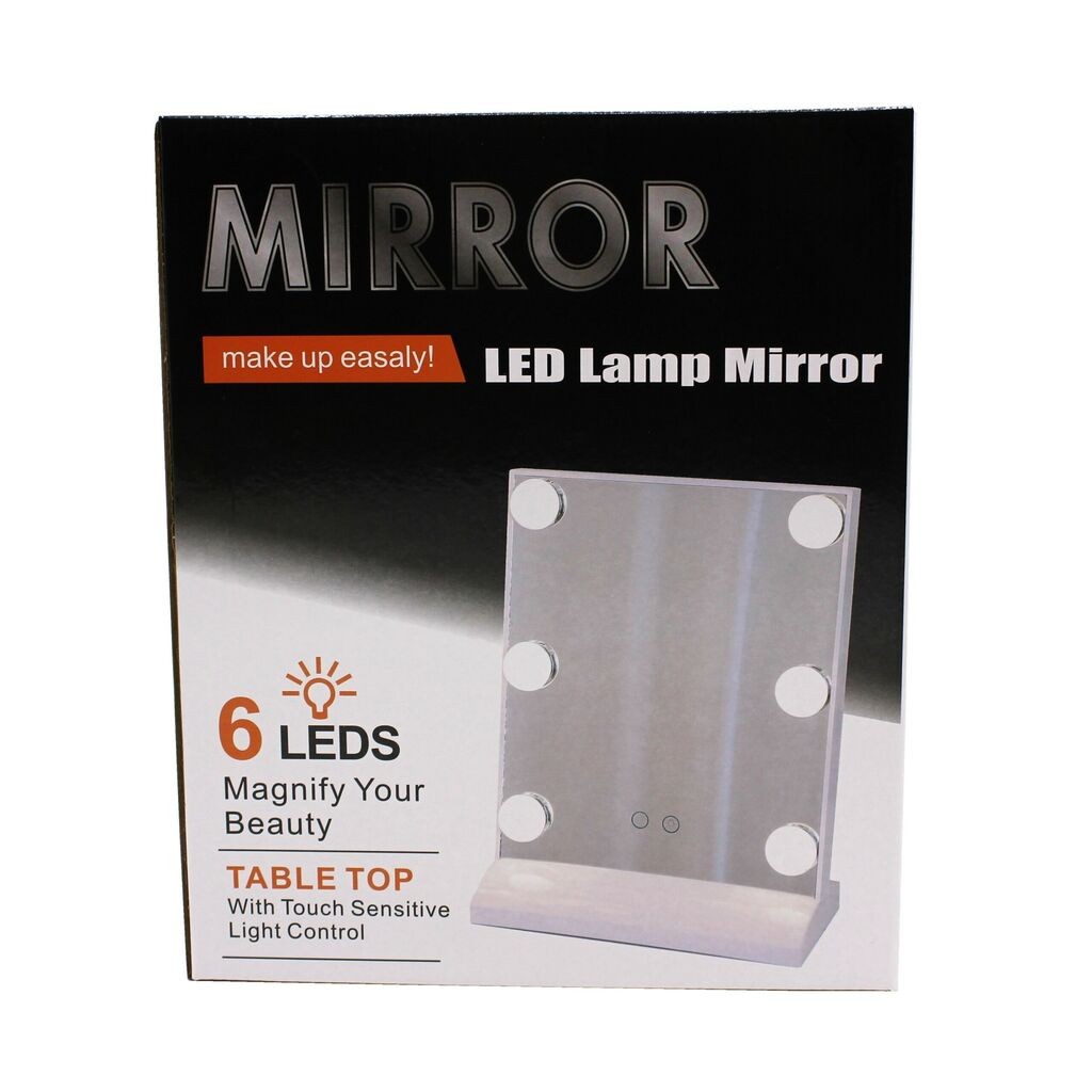 Ogledalo za šminkanje, LED, Bijelo