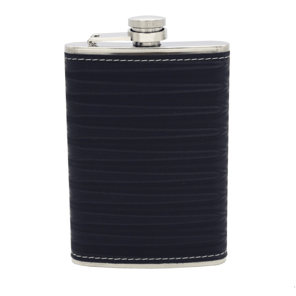 Pljoska, kožna, 270ml, Crna