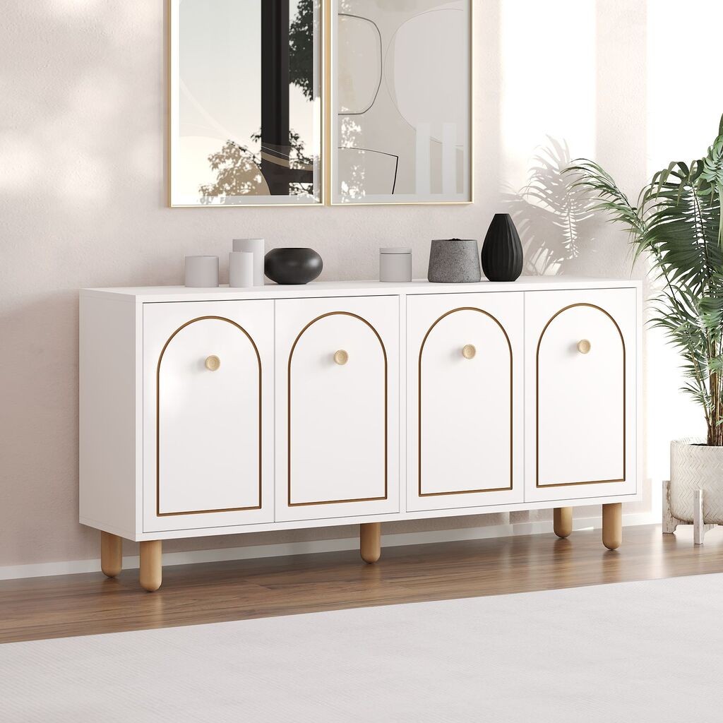 Hanah Home Konzolni sto Midmod, 150x73x36 cm, Bijela