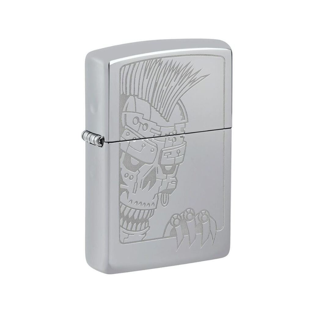Zippo upaljač Mohawk Skull, srebrne boje