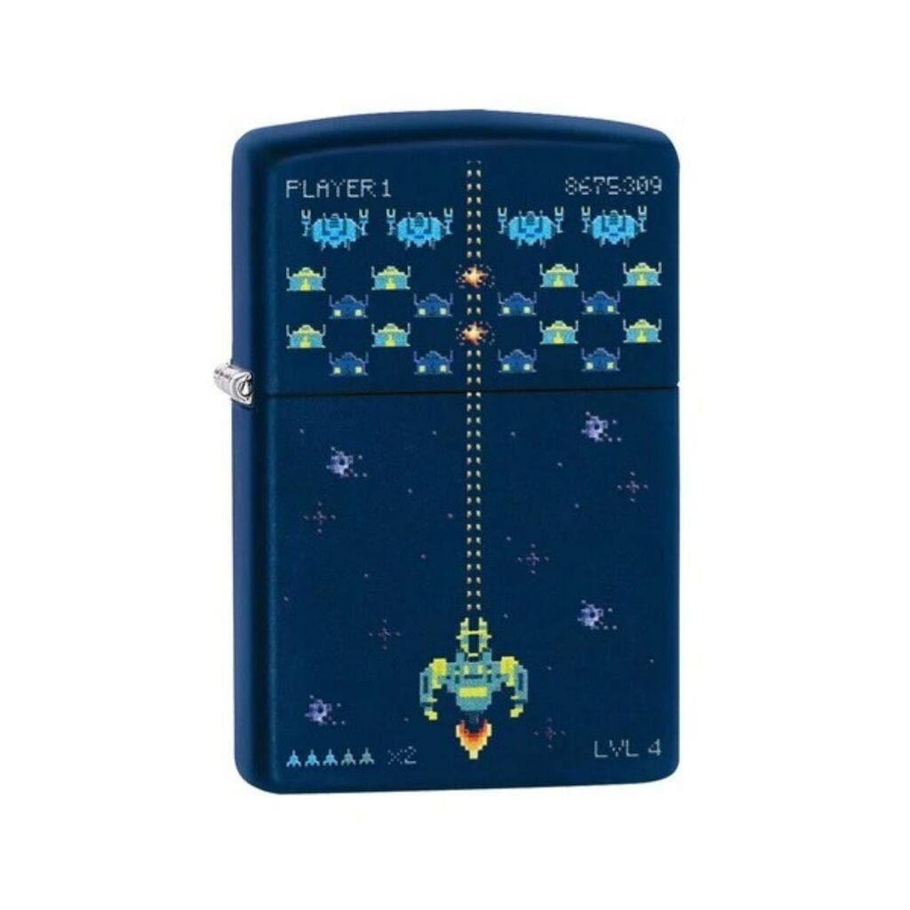 Dizajn piksel igre za Zippo upaljač, Teget