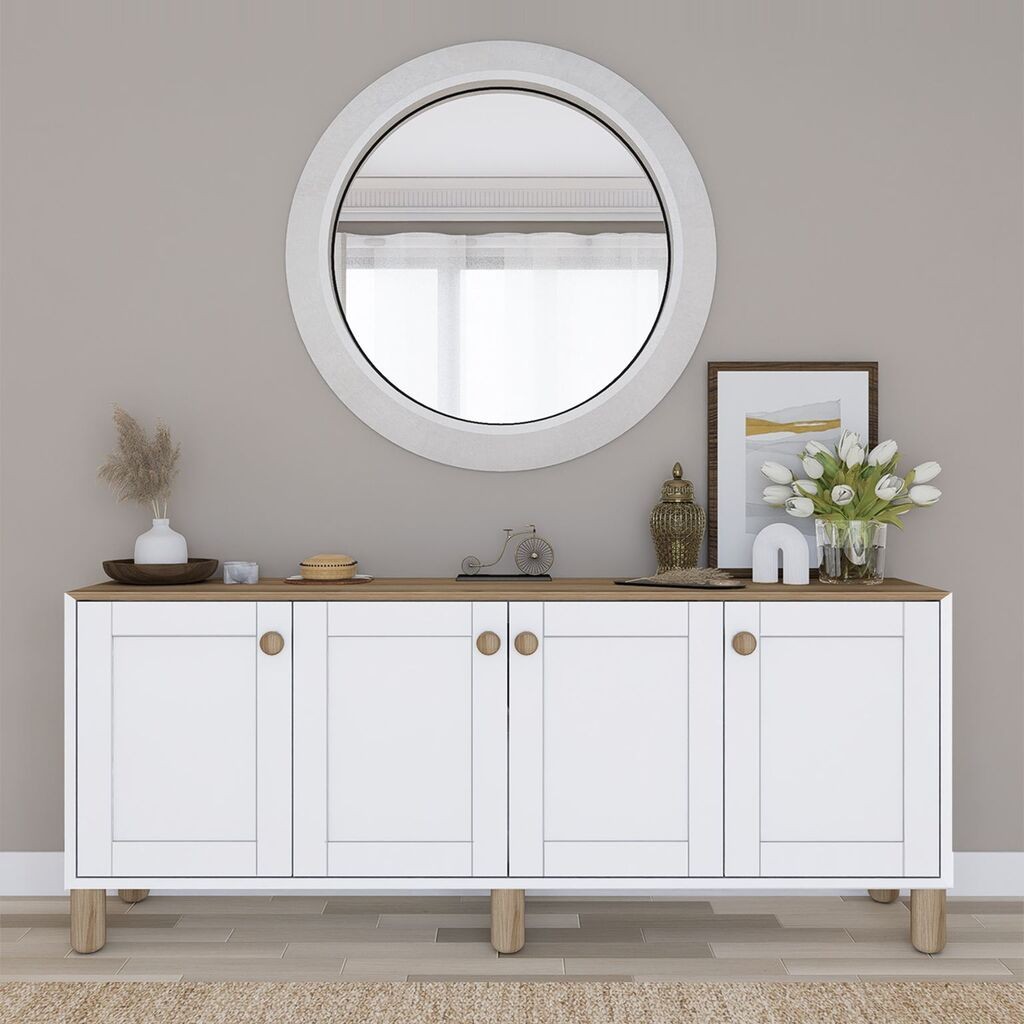 Hanah Home Konzolni stočić Bohemian 1600-71, 180x80x37.3 cm, Bijela