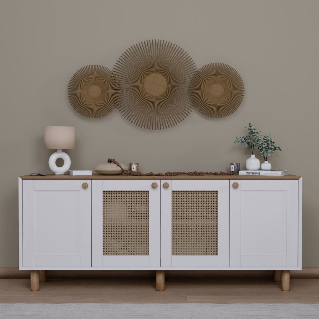 Hanah Home Konzolni sto Bohemian 1600-145, 180x75x40 cm, Boja bijelog hrasta