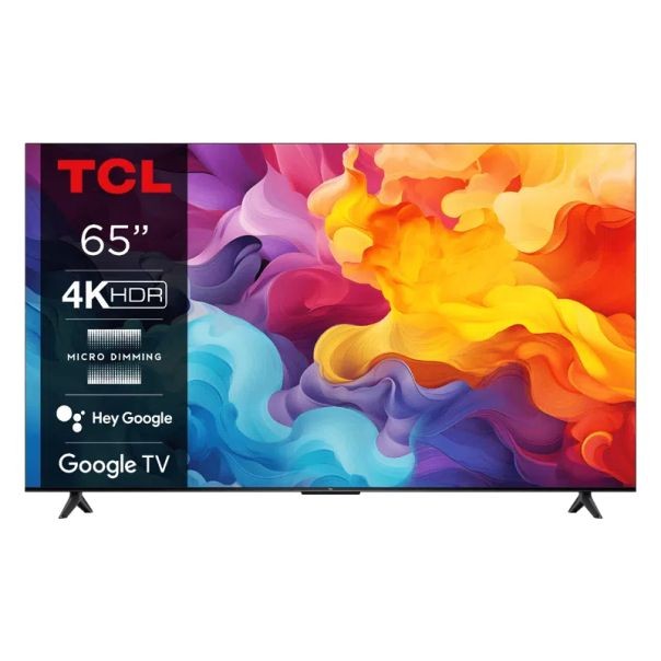 TCL Smart TV 65V6B, LED, 65", 4K HDR, 60Hz, Google TV, crna