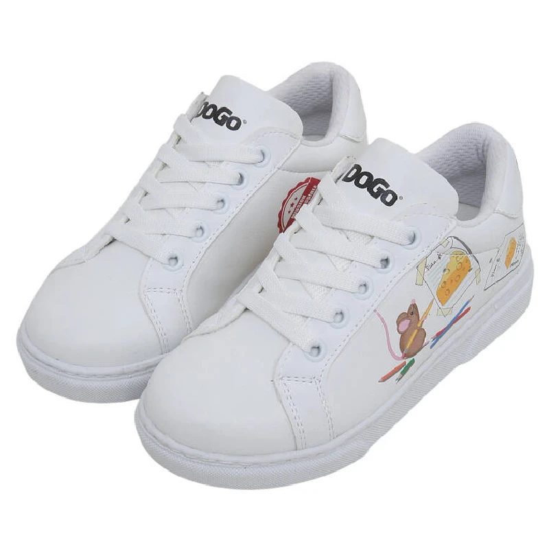 DOGO Mission Cheese Possible Patike za dječake, Bijele