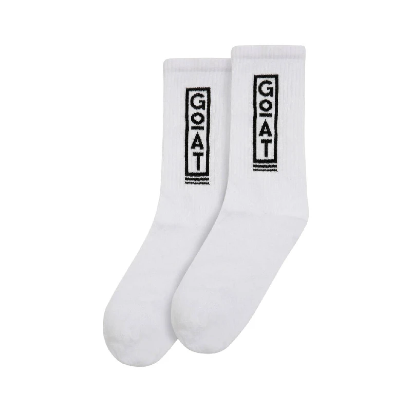 DOGO Goat Unisex Socks Muške čarape, Bijele