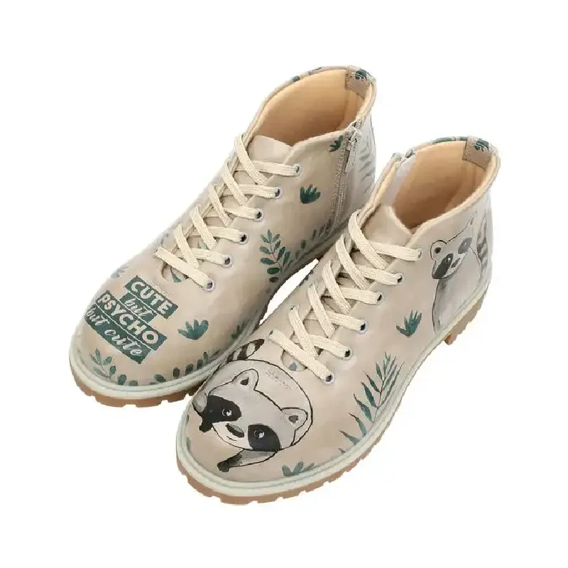 DOGO Ženske kratke čizme Shortcut Cute But Psycho, Bež