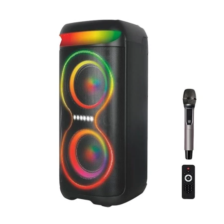 XO Bluetooth Zvučnik + Karaoke MIC F70 RGB 40W,  Crni