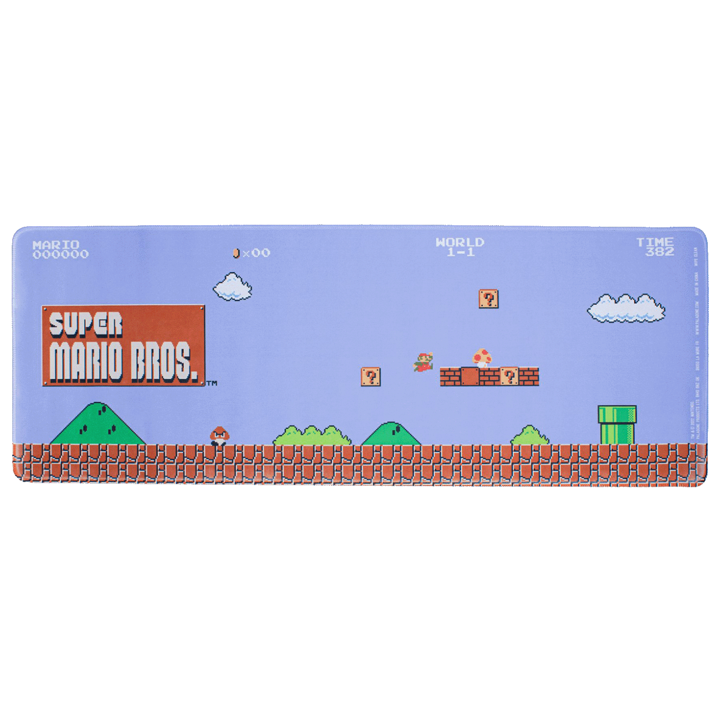 PALADONE Podloga za miš Super Mario, 30 x 80 cm, Plava