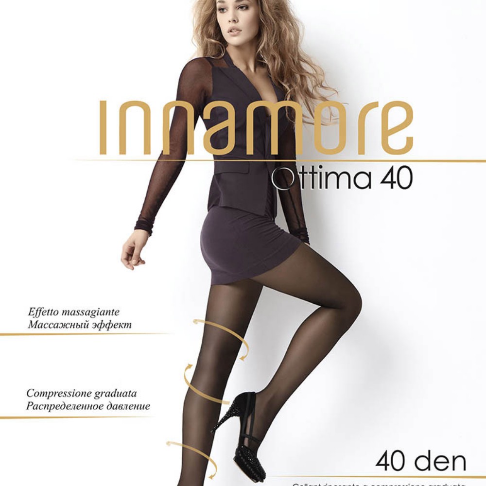 INNAMORE Čarape Ottima 40, Crne