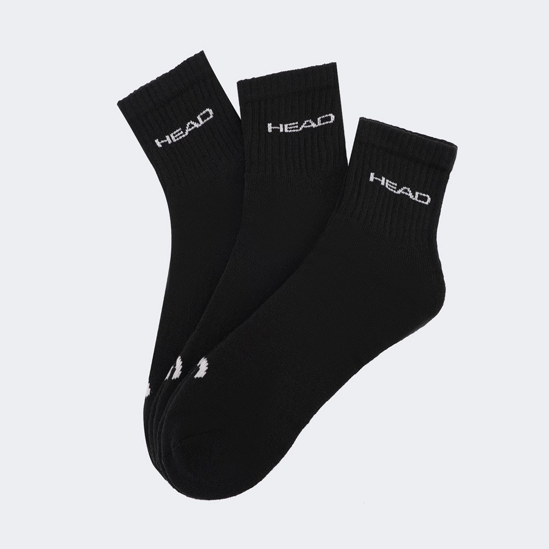 HEAD Čarape Short Crew Elements 3P, Crne