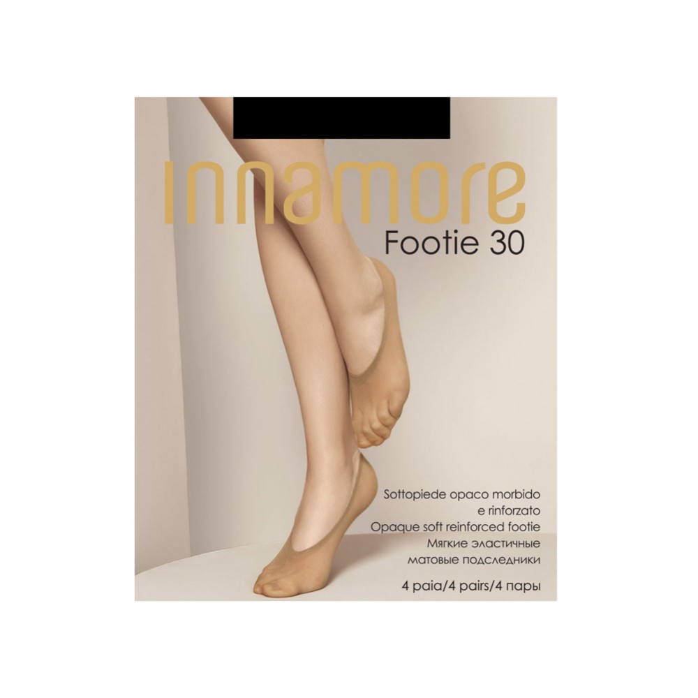 INNAMORE Ženske čarape Footie 30, Bež