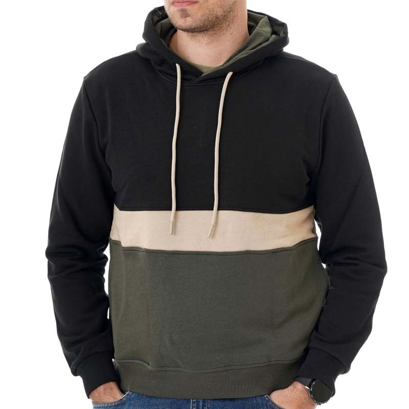 Muška dukserica Boaz, boja maslina - crna, prema istoku