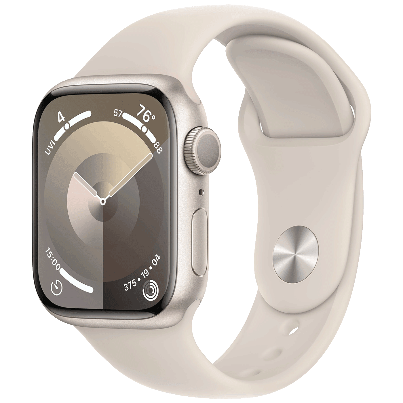 Apple Pametni sat Series 9, 1.69" LTPO OLED zaslon, Vodootporan BT, WiFi, GPS, 41mm, Bež