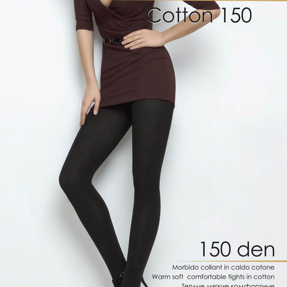 INNAMORE Ženske čarape Cotton 150, Crne