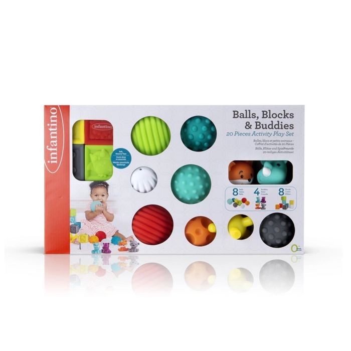 Infantino Set gumenih kocki Lopte i prijatelji