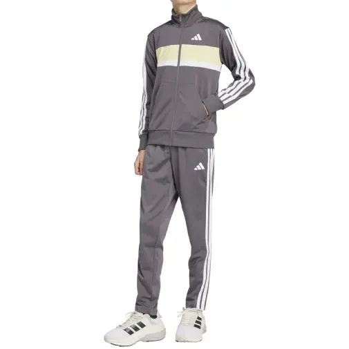 Adidas trenerka za dječake J 3S Tiberio TS, siva
