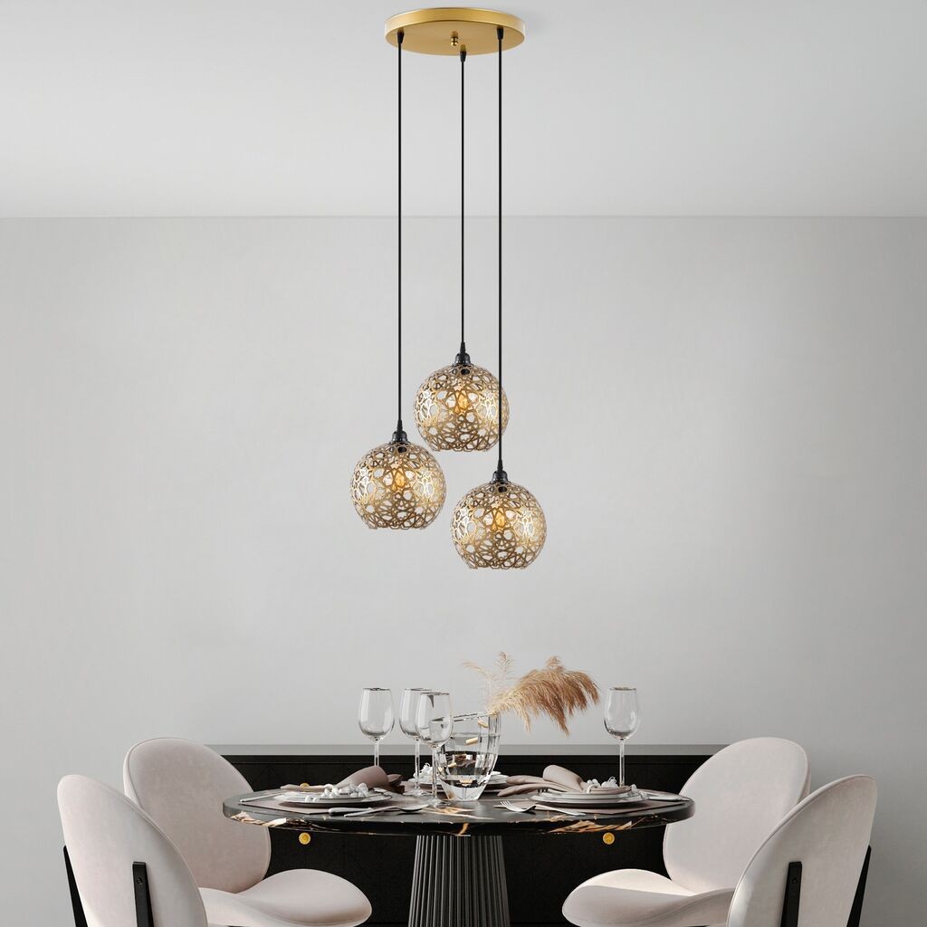 Opviq Luster Selcuklu-Mr-787-1, 37x37x117cm, IP20, Zlatna boja