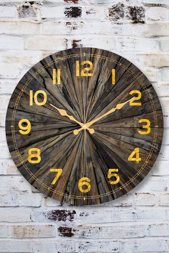 Zidni sat Wallity Myk1113-06, 36x36 cm, Smeđa