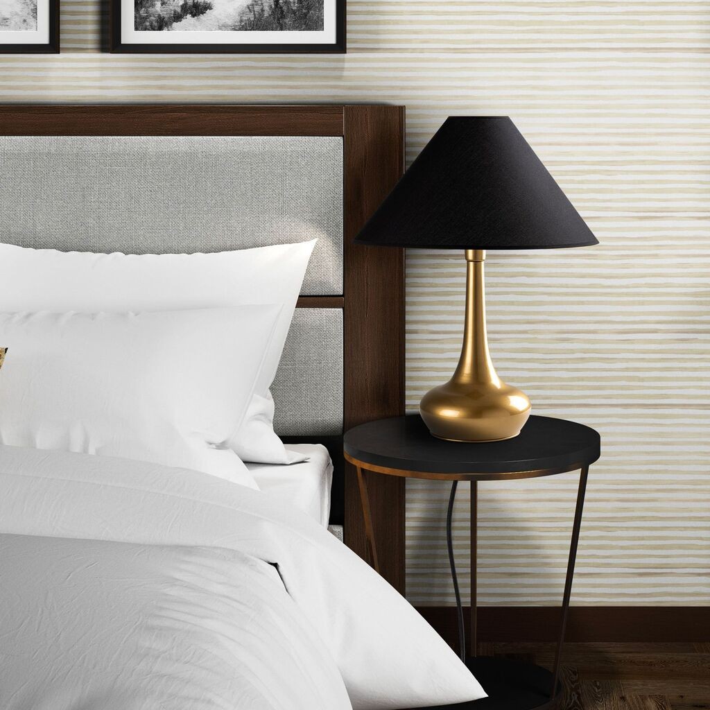 Opviq Stona lampa Luna-15256, 50x50x63 cm, IP20, Crno-zlatna boja