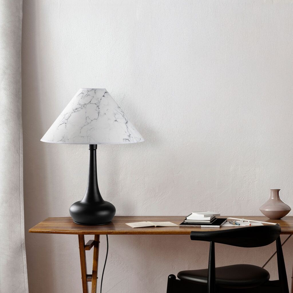 Opviq Stona lampa Luna-15253, 50x50x63 cm, IP20, Crno-bijela