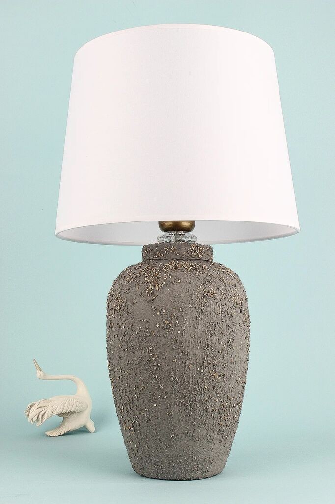 Opviq Stona lampa YL701, 29,5x22x50 cm, Sivo-bijela