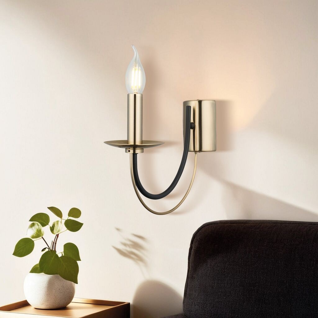 Opviq Zidna lampa Ferra-52-19, 10.5x7x3.5cm, 25cm, IP20, Zlatna boja