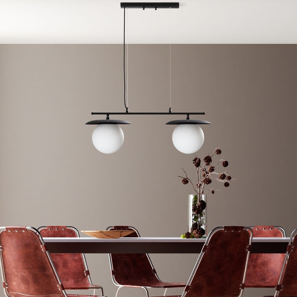 Opviq Luster Anemon-13813, 20 cm, IP20, Bijelo-crna