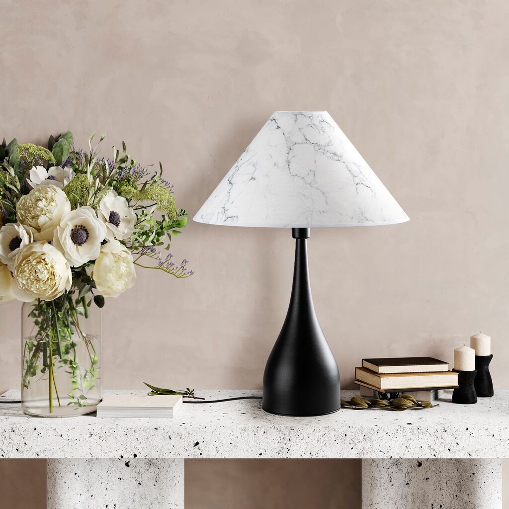 Opviq Stona lampa Luna-15268, 50x50x68 cm, IP20, Crno-bijela