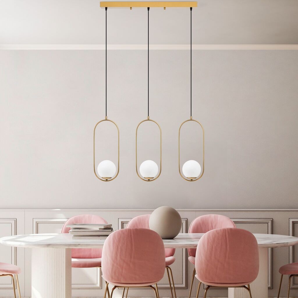 Opviq Luster Mudoni-Mr-936-1, 70x15x115cm, IP20, Bijelo-zlatna boja