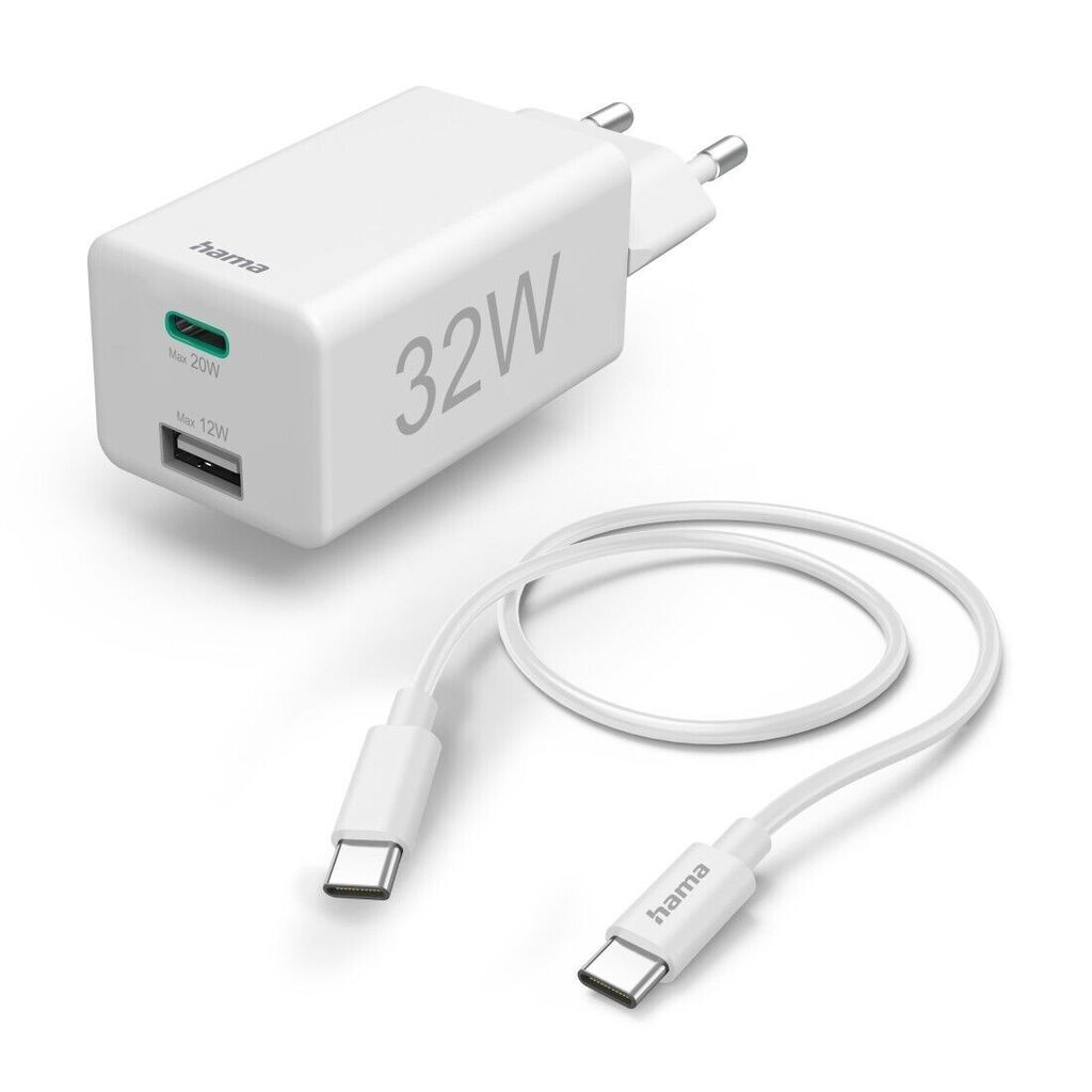 Hama punjač set USB-C 32W QC bijeli