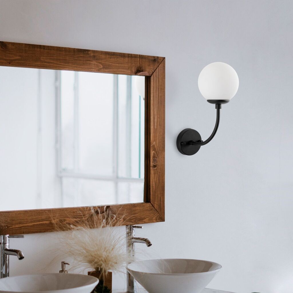 Opviq Zidna lampa Sferis-15031, 15x26x35cm, IP20, Crno-bijela