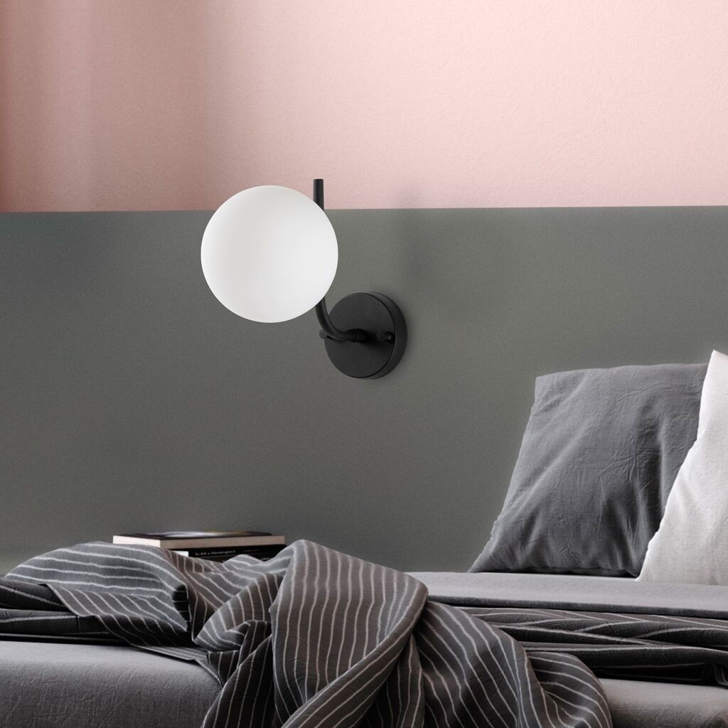 Opviq Zidna lampa Antler-15016, 15x29x23cm, IP20, Crno-bijela