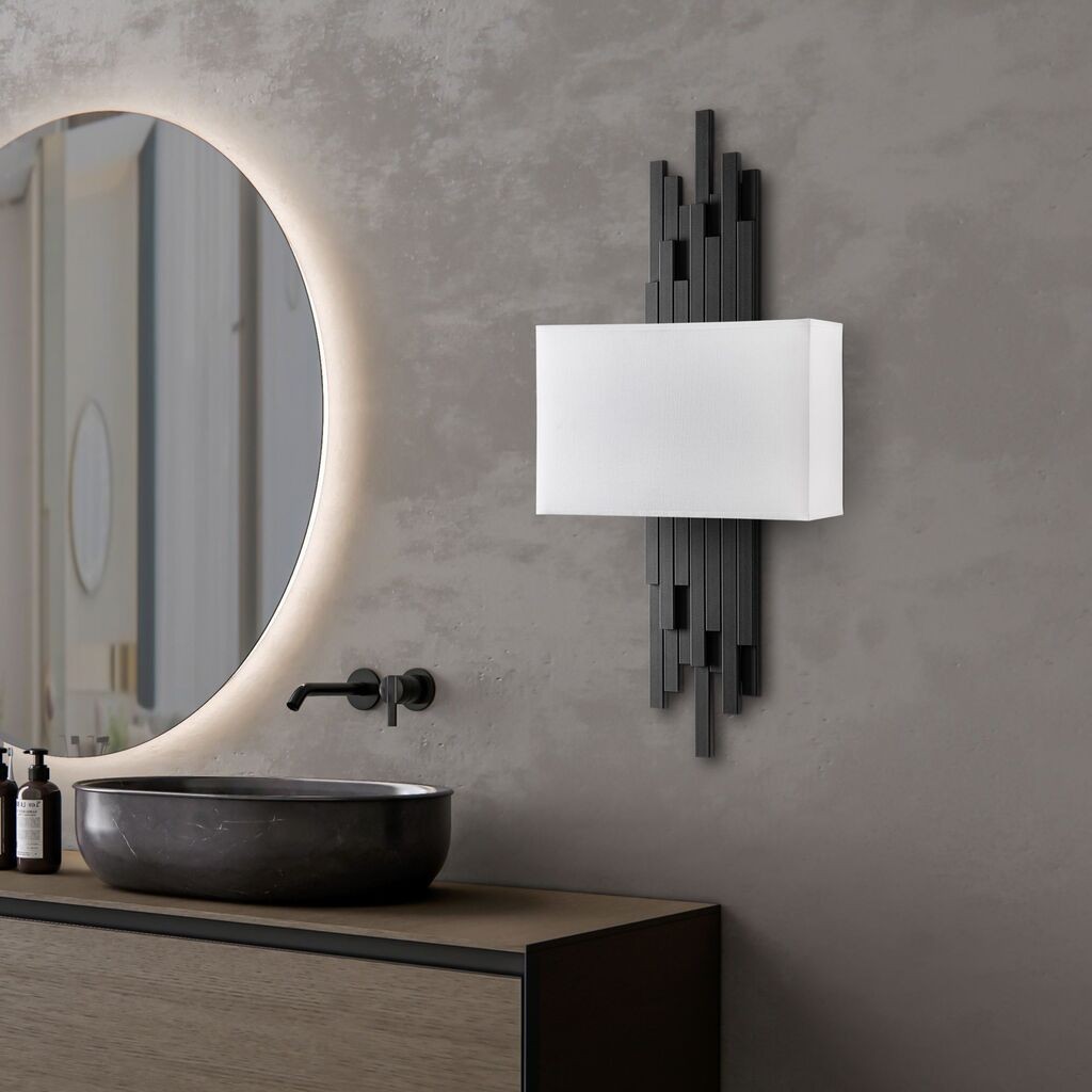 Opviq Zidna lampa Axis-15101, 35x75x10cm, IP20, Crno-bijela