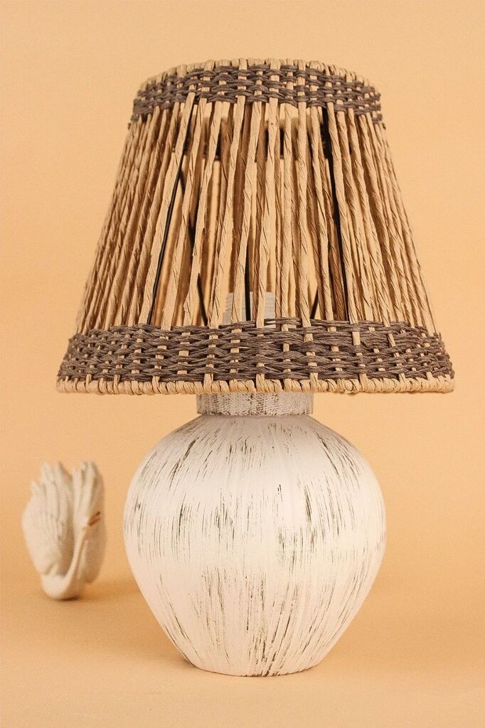 Opviq Stona lampa YL653, 25x20x38 cm, IP20, Krem-bijela