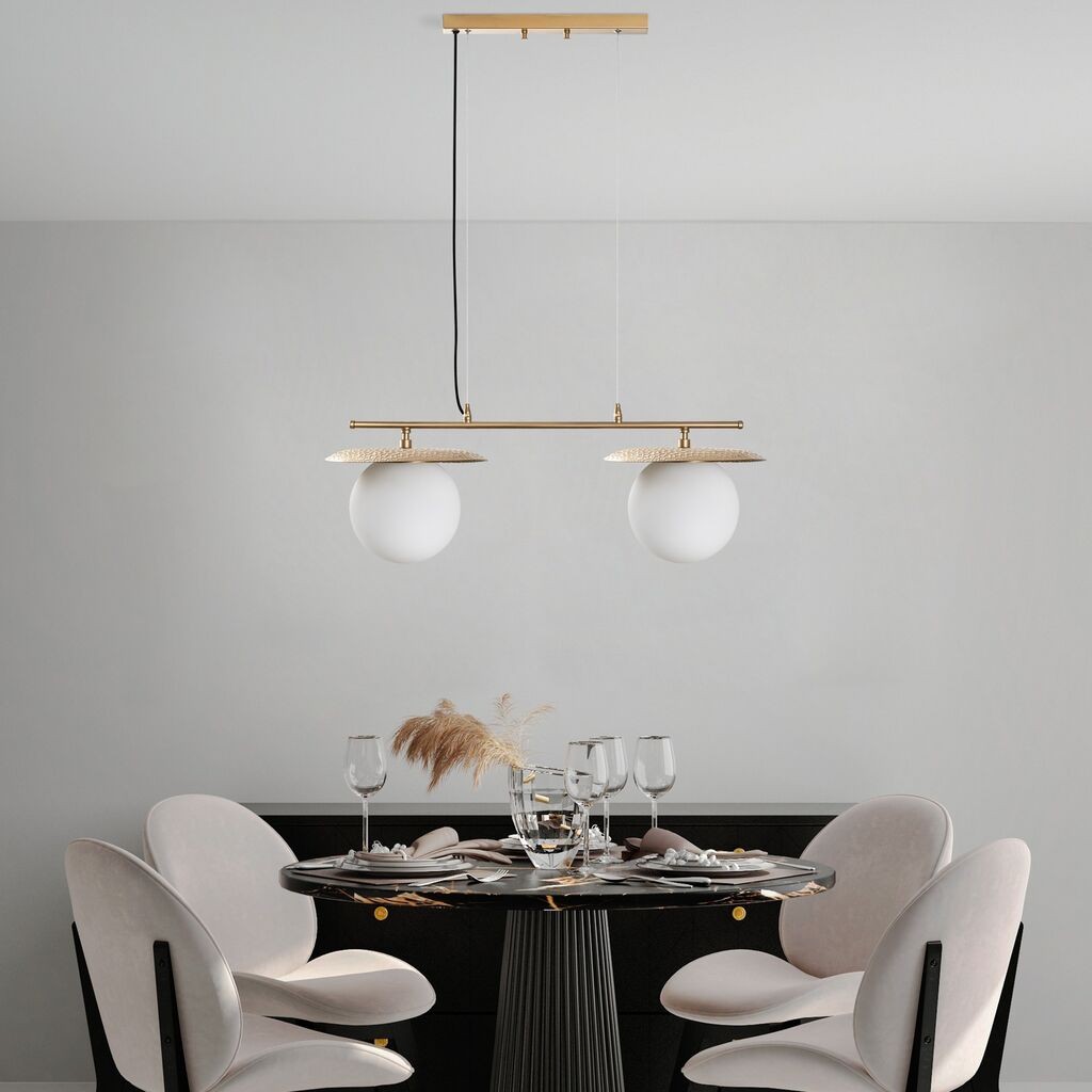 Opviq Luster Anemon-13814, 20cm, IP20, Bijelo-zlatna boja