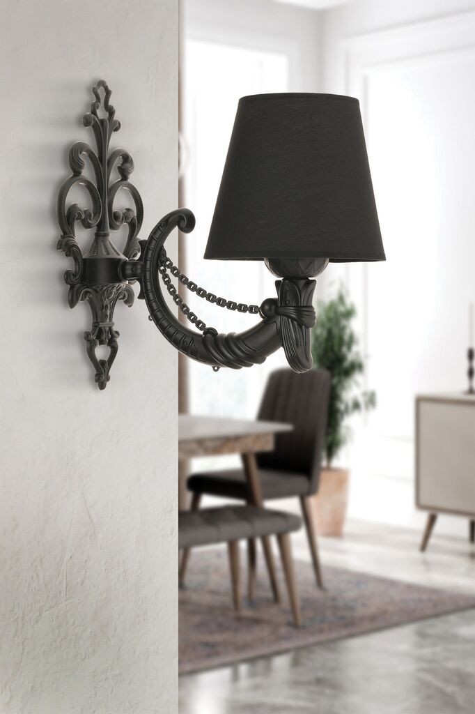 Opviq Zidna lampa Gloria, 15x10x13cm, IP20, Crna